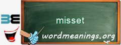 WordMeaning blackboard for misset